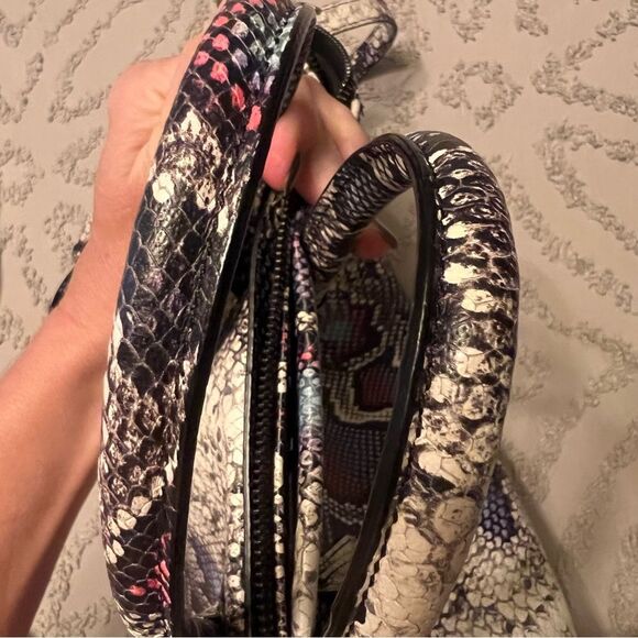 PERSAMAN satchel LEATHER Made in Italy Lightweight snakeskin pattern - Picture 7 of 7